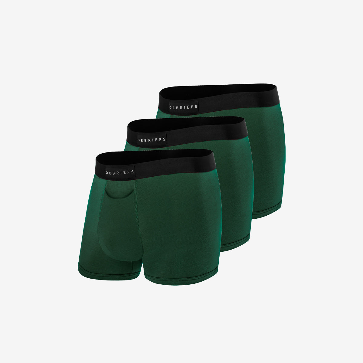 Mens Trunks Underwear Australia 3 Pack - All Forest Green